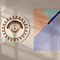 Modern Round Carpet Fabric Carpet 3d model