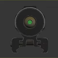 Black Tactical Weapon Laser Sight with Green Laser Beam Mount and TARGET Label