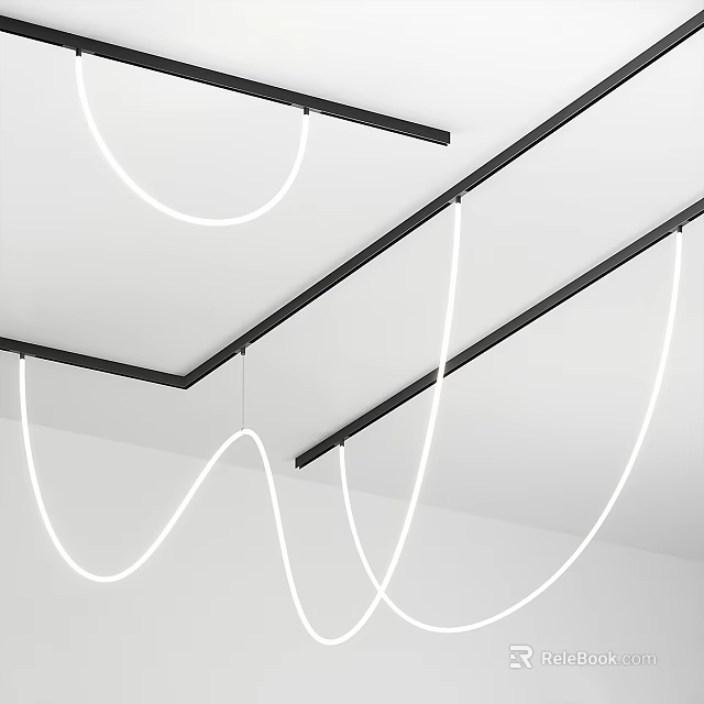 Modern Ceiling Downlights and Spotlights with Sleek Design and Bright Lighting Effect 3d model 