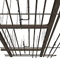 Air Conditioner Air Vents Installation In Ceiling Steel Frame With Beams And Pipes