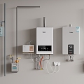 Water Heater Gas Water Heater Gas Meter 3d model