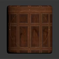 Wooden Barrel Shaped Storage Container With Panel Design For Home Use