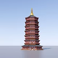 Ancient Architecture Chinese Palace Chinese Architecture Double Eaves Pagoda Ancient Pagoda Buddha Pagoda 3d model