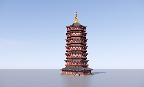 Ancient Architecture Chinese Palace Chinese Architecture Double Eaves Pagoda Ancient Pagoda Buddha Pagoda 3d model