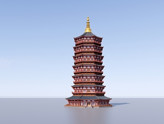 Ancient Architecture Chinese Palace Chinese Architecture Double Eaves Pagoda Ancient Pagoda Buddha Pagoda 3d model