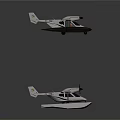 Detailed Passenger Aircraft Models Showcasing Wing Structure And Fuselage Design From Different Angles
