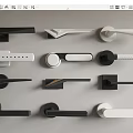 Various Modern Door Handles In Black And White Designs For Home Decor