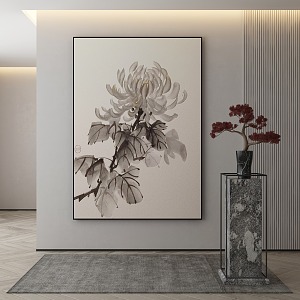 New Chinese Plant Painting Decorative Painting 3d model