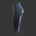 Stylish Black Leather Pencil Skirt With Fitted Design And Stitched Details For Womens Apparel