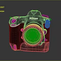 DSLR Camera Card Machine Digital Camera Digital Camera Photographic Equipment 3d model