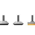 Hardware Tools Three Screws With Silver And Yellow Base Designs For Projects