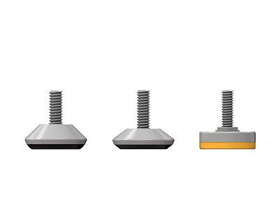 Hardware Tools Three Screws With Silver And Yellow Base Designs For Projects 3d model