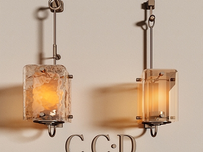 CCD wall lamp pendant lamp combination model