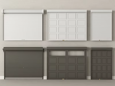 Modern rolling shutter door rolling gate garage door warehouse door security door 3d model