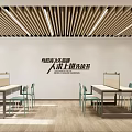 School study room reading room single-layer classroom ordinary classroom manual room 3d model
