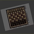 Classic Chessboard With Wooden Chess Pieces On Brown And Beige Squares
