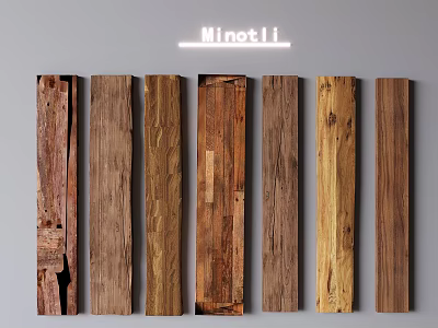 Chinese style wood old wood board old board billboard decorative board 3d model