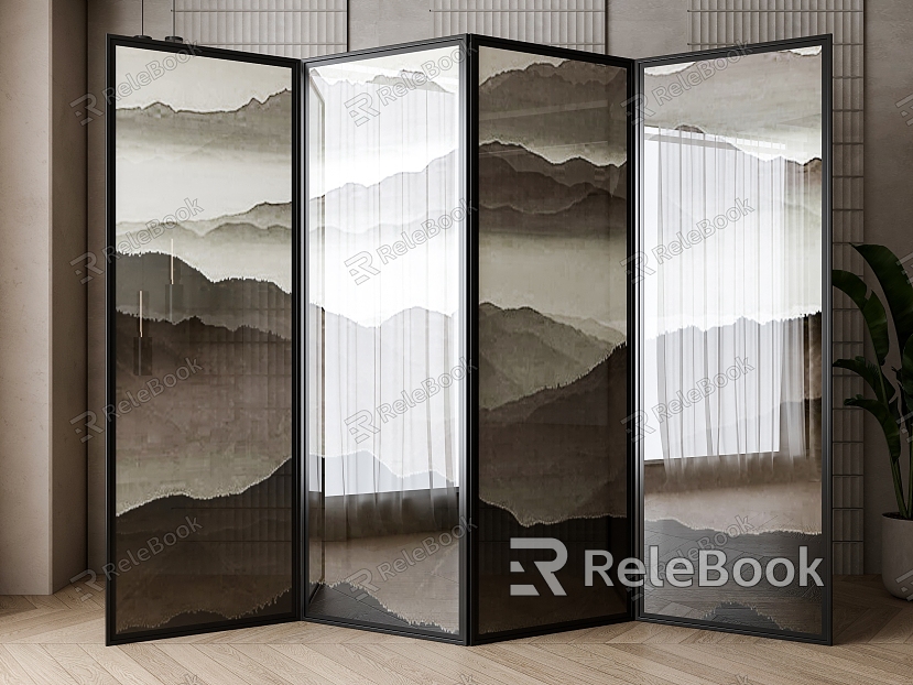 New Chinese-style screen partition model