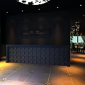 Elegant Restaurant Interior With Wooden Wall Decor Frames Dining Table Green Chairs And Pendant Lights