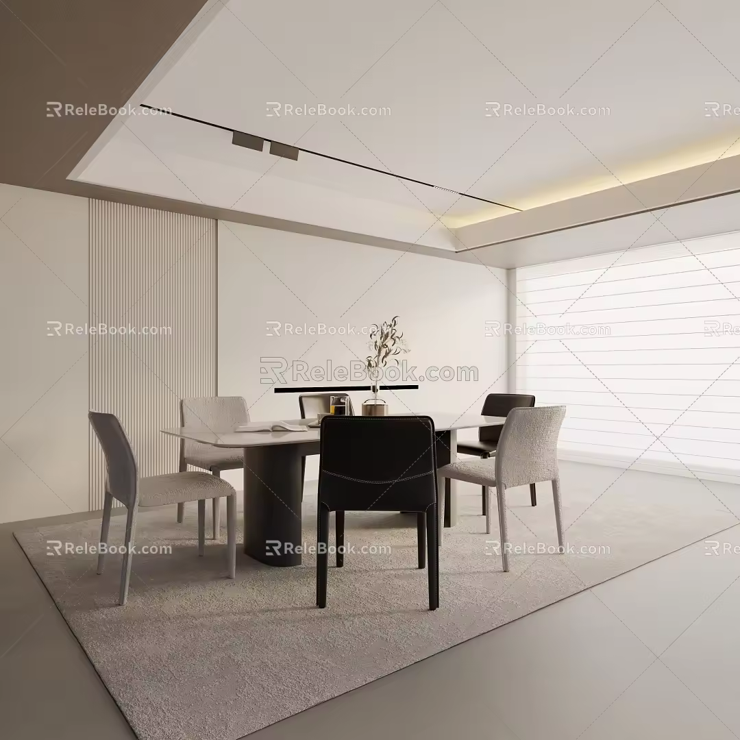 Modern dining table 3d model