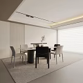 Modern dining table 3d model