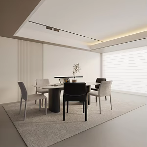 Modern dining table 3d model