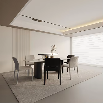 Modern dining table 3d model