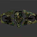 Futuristic Cosmic Spaceship Design With Glowing Green Accents And Advanced Structure