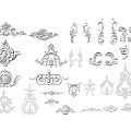 European-style carved 3d model
