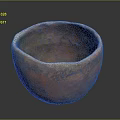 Hand Carved Terracotta Bowl Sculpture With Textured Surface And Rustic Finish