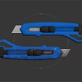 Blue Utility Knives With Ergonomic Non Slip Grip And Sharp Blades