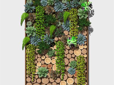 Green Plant Wall Modern Plant Wall model