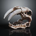 Detailed Medical Equipment Anatomical Animal Skull Model for Medical Education and Training