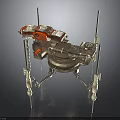 Advanced Lunar Lander With Mechanical Structure And Scientific Instruments For Space Exploration