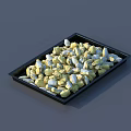 Black Tray Full of Yellow and White Mixed Grains as Nutritious Food Option