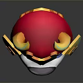 Cute Cartoon Game Movie Character With Red Yellow Decorative Armor And Horns
