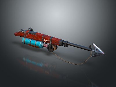 Harpoon Fishing Hunting Javelin With Harpoon Fork Whaling Fork Cry Game Harpoon Missile Fish Gun Fishing Gun 3d model