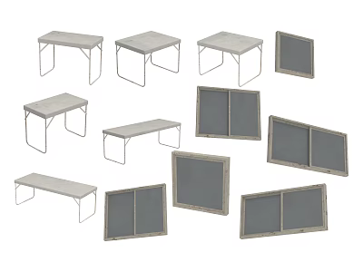 Industrial Equipment Metal Frame Workbenches and Mesh Panel Components for Industrial Use 3d model