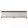 Modern Wooden Dresser With Starburst Pattern And Black Marble Top Design