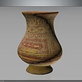 Traditional Handcrafted Decorative Pottery Jar With Geometric Patterns And Colorful Details