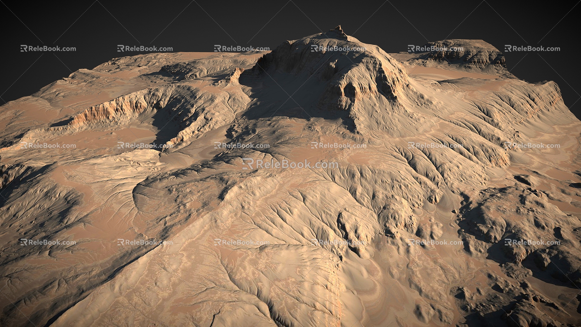 Mountain Range Barren Mountain Wasteland Terrain Geopark Hill Hill Slope Canyon Valley 3d model