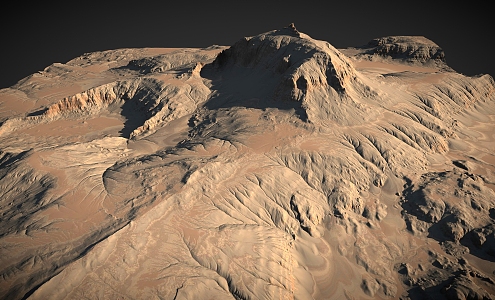 Mountain Range Barren Mountain Wasteland Terrain Geopark Hill Slope Canyon Valley 3d model