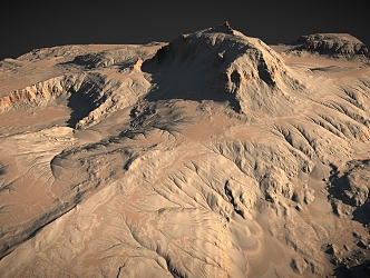 Mountain Range Barren Mountain Wasteland Terrain Geopark Hill Slope Canyon Valley 3d model