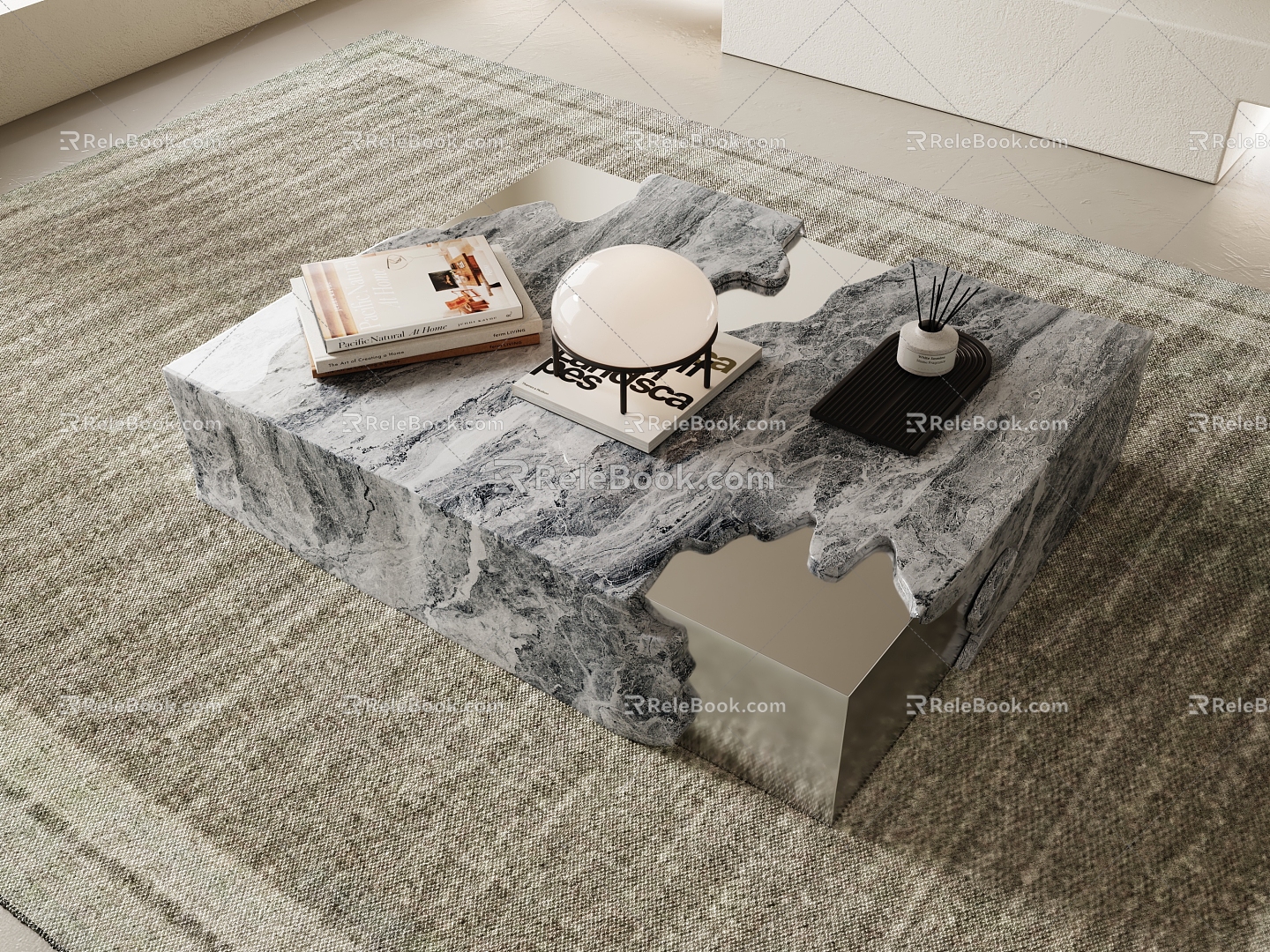 Modern Coffee Table Marble Coffee Table Alien Coffee Table 3d model