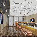 Luxury KTV Interior With Modern Decor Colorful Lighting LED Screens And Sofa Seating