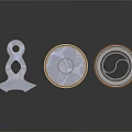 Transparent Organ Models And Hair Samples With Circular Displays And Metallic Borders