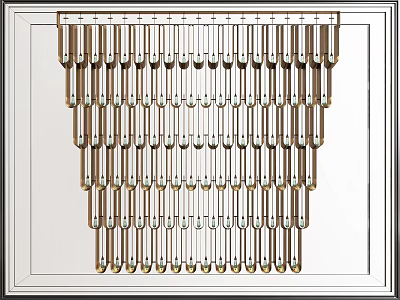 New Chinese Decorative Chandelier Metal Chandelier Multi-head Chandelier 3d model