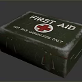 Durable Green Metal First Aid Box With Red Cross For Casualties