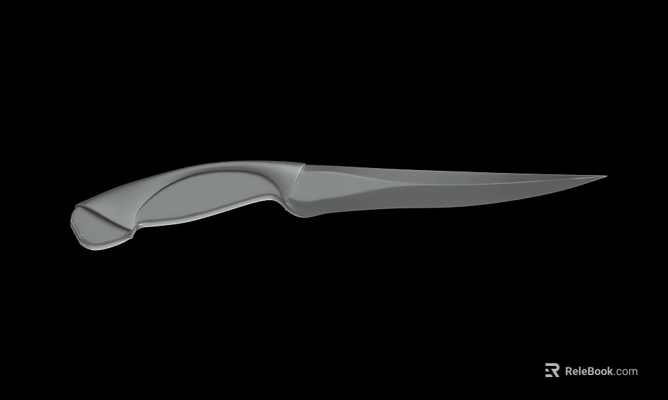 Modern Tactical Weapon Knife With Streamlined Handle Sharp Blade And Ergonomic Design 3d model 