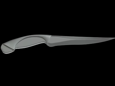 Modern Tactical Weapon Knife With Streamlined Handle Sharp Blade And Ergonomic Design 3d model